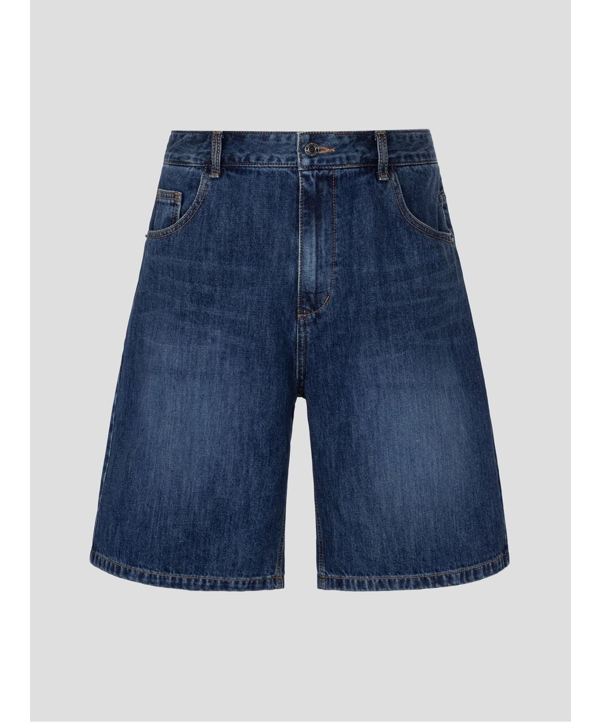빈폴 멘(BEANPOLE MEN) 워싱 데님 하프 팬츠  블루