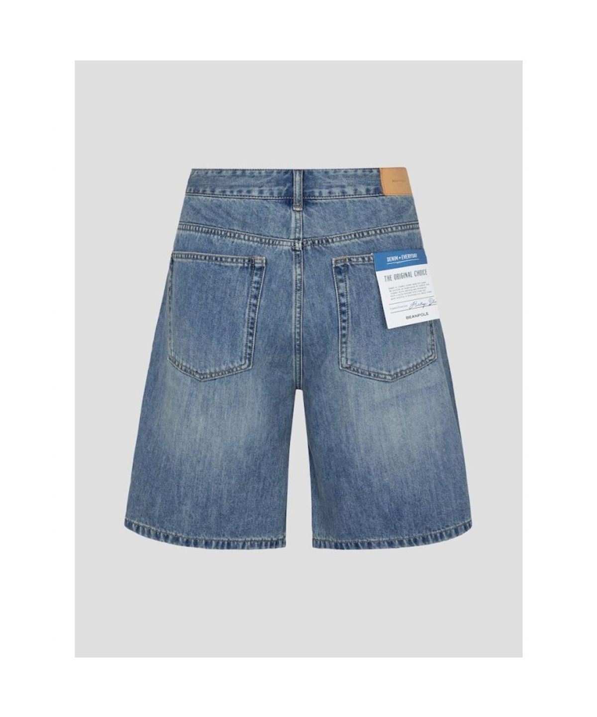 빈폴 멘(BEANPOLE MEN) 워싱 데님 하프 팬츠  스카이 블루