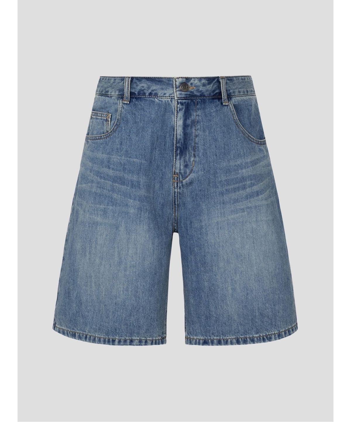 빈폴 멘(BEANPOLE MEN) 워싱 데님 하프 팬츠  스카이 블루