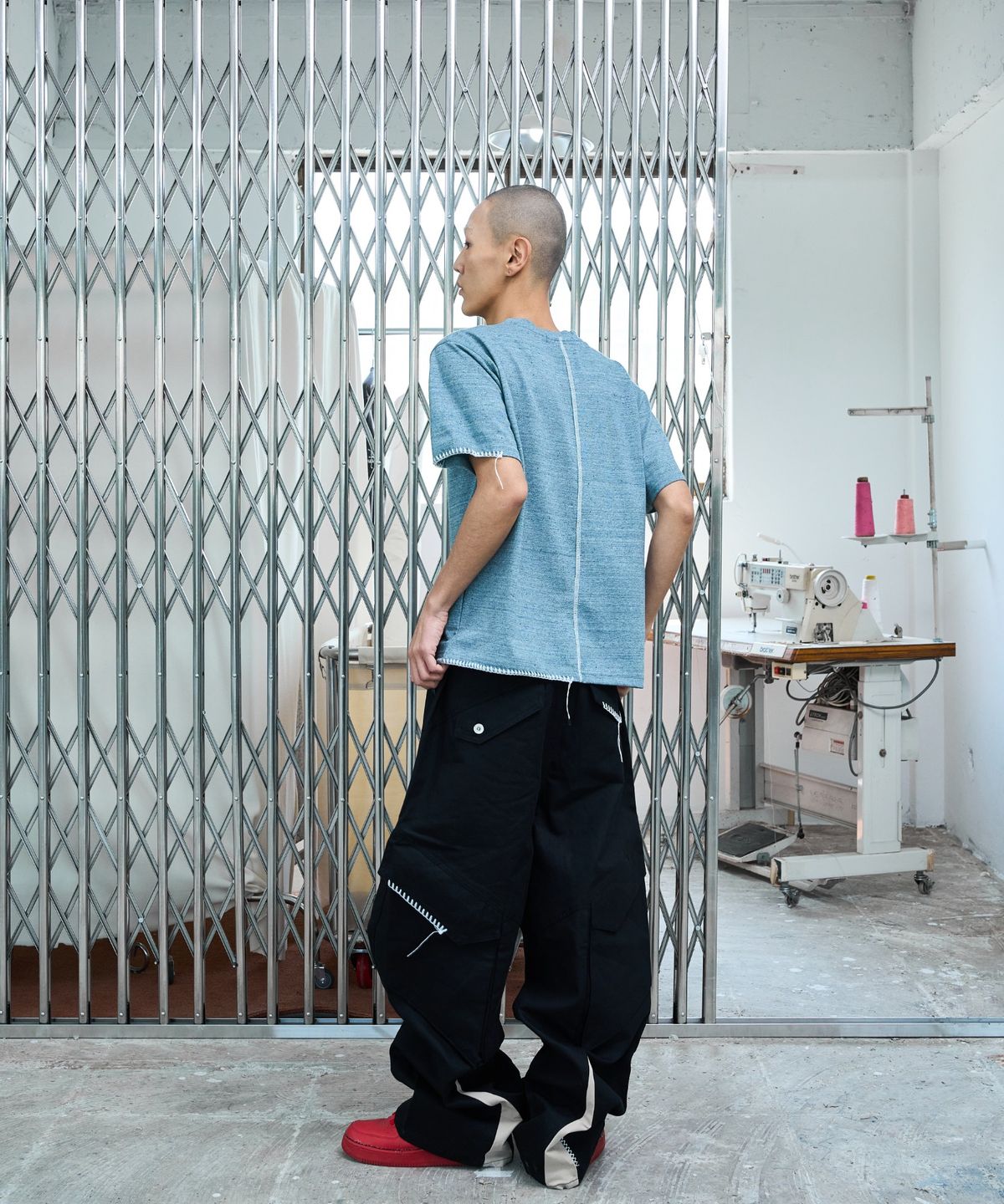 노쿨러스(NOSCOULEURS) UL ZIP T-SHIRT 05 BLUE