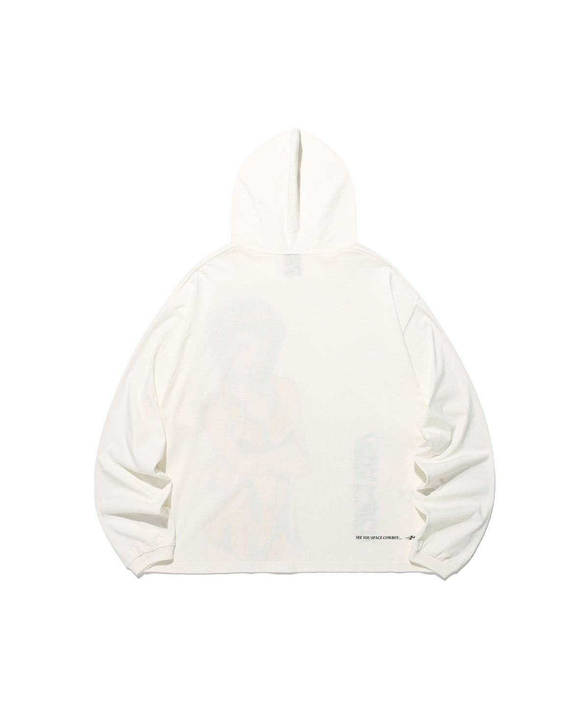 나이스고스트클럽(NICEGHOSTCLUB) X COWBOY BEBOP FAYE BIG BIG HOODED LS TEE_OFF WHITE(NG2GSUT552D)