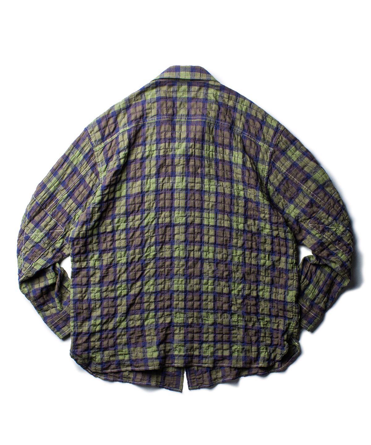 더 레스큐(THE RESQ) PLAID CHECK TEDDY SHIRT [GREEN]