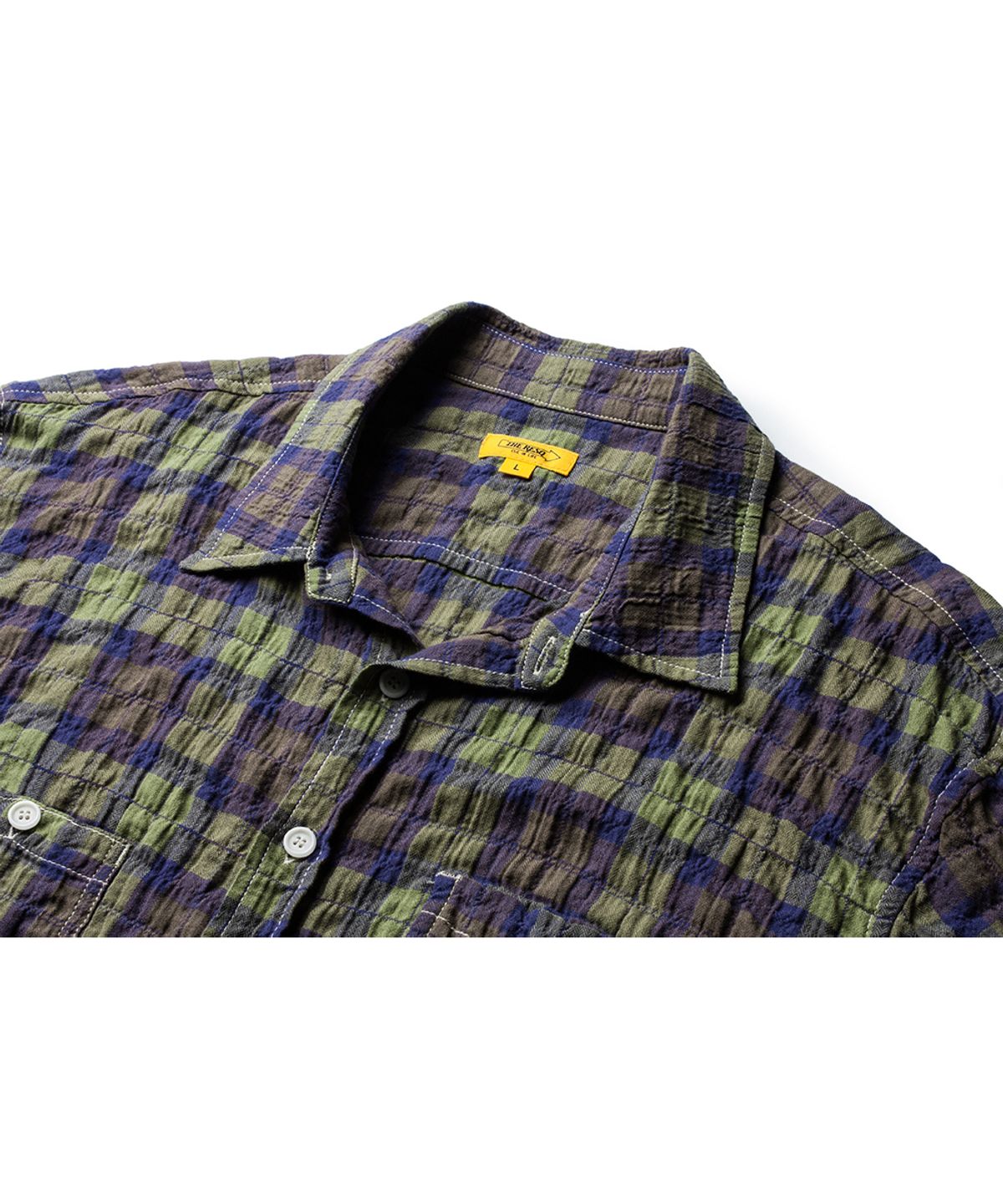 더 레스큐(THE RESQ) PLAID CHECK TEDDY SHIRT [GREEN]