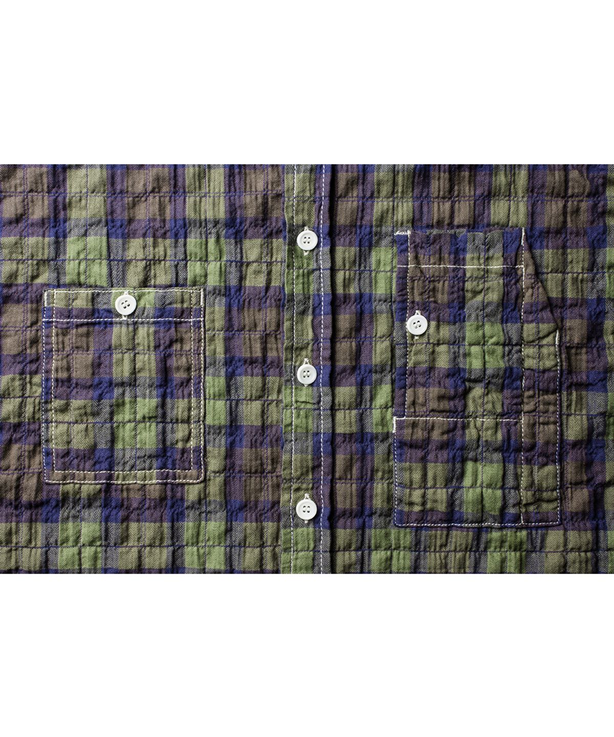 더 레스큐(THE RESQ) PLAID CHECK TEDDY SHIRT [GREEN]