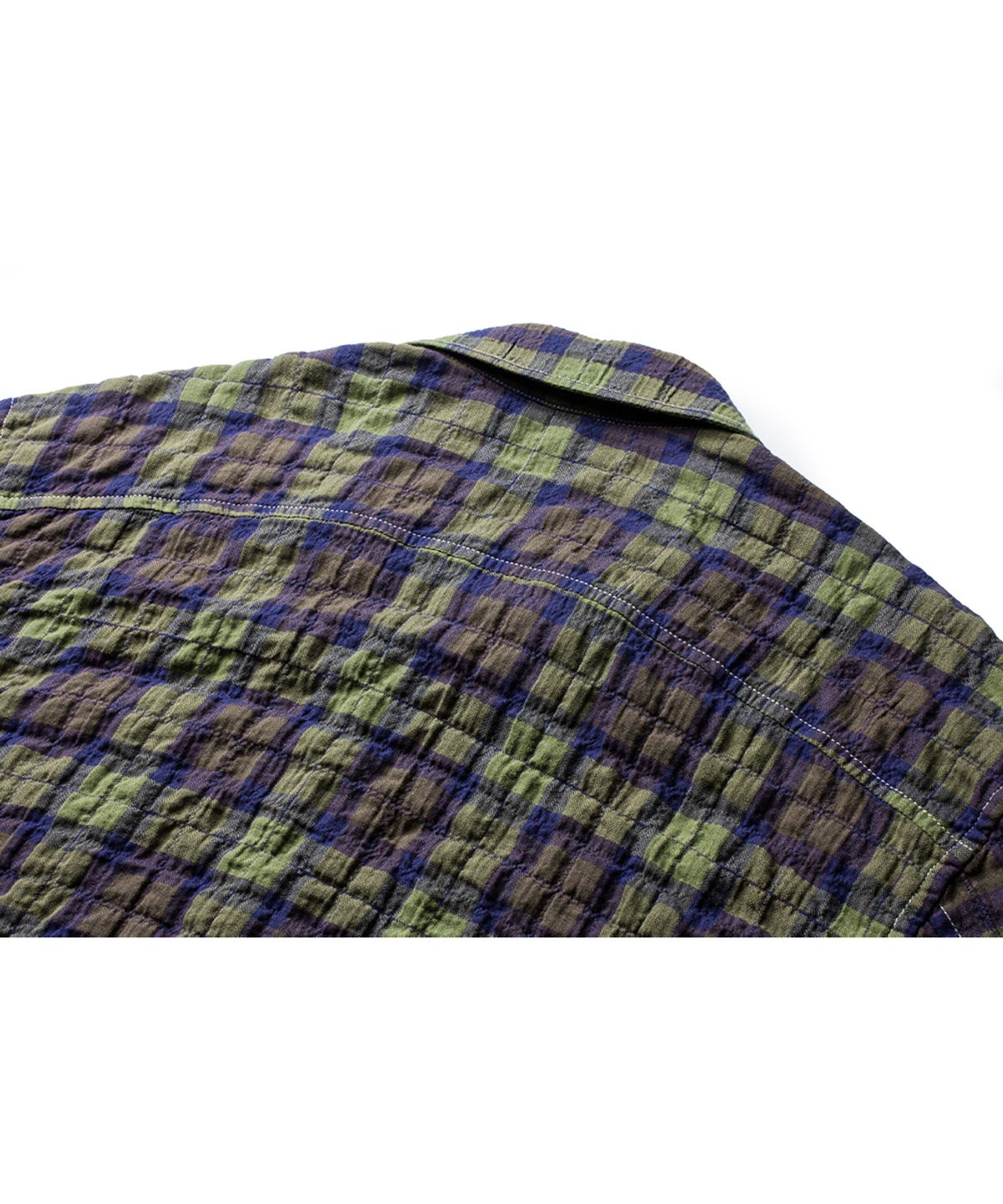 더 레스큐(THE RESQ) PLAID CHECK TEDDY SHIRT [GREEN]