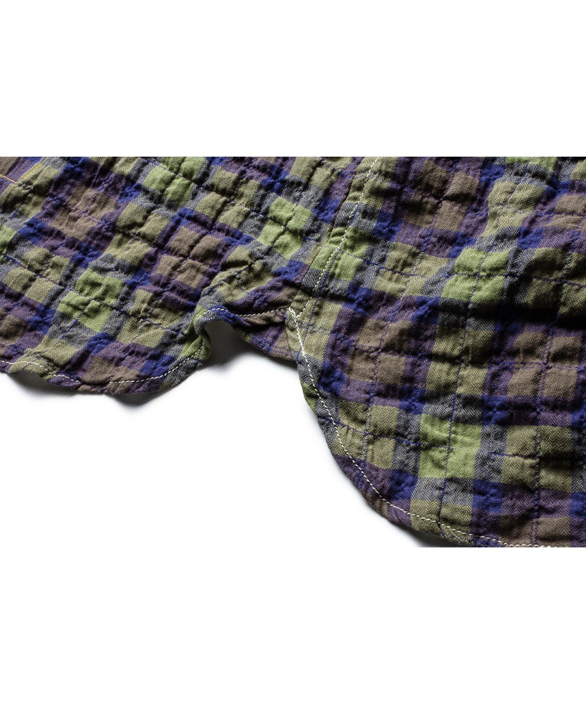 더 레스큐(THE RESQ) PLAID CHECK TEDDY SHIRT [GREEN]