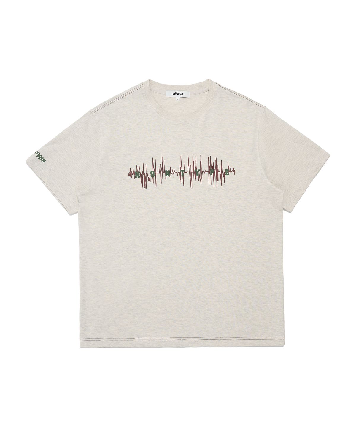 논타입(NONTYPE) SOUNDWAVE GRAPHIC TEE (OATMEAL)