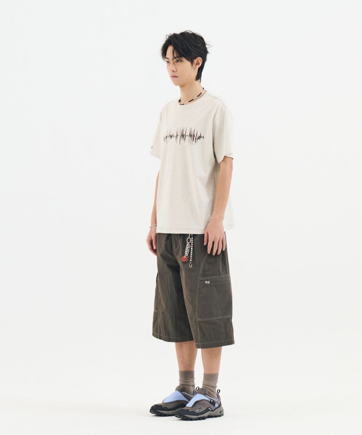 논타입(NONTYPE) SOUNDWAVE GRAPHIC TEE (OATMEAL)