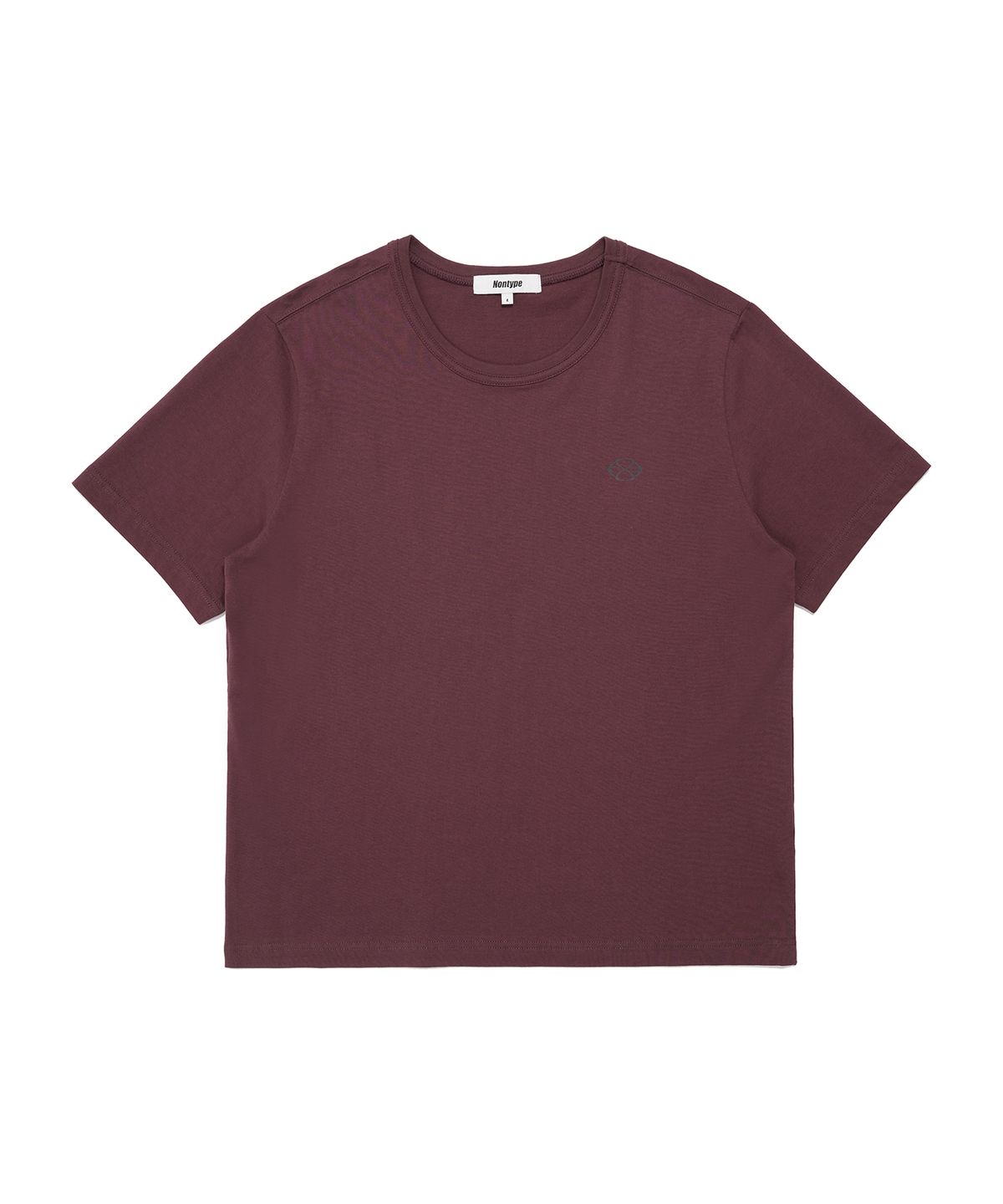논타입(NONTYPE) FADE PRESENCE CROP TEE (WINE)