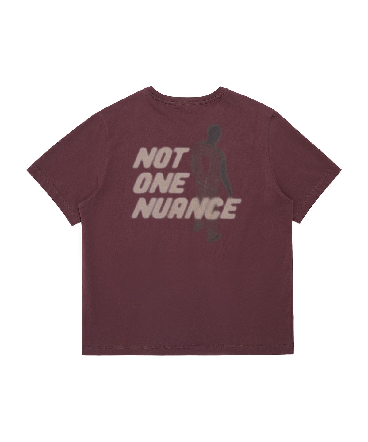 논타입(NONTYPE) FADE PRESENCE CROP TEE (WINE)