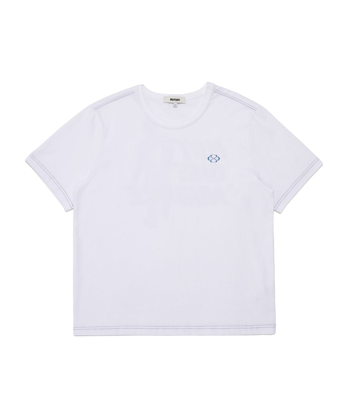 논타입(NONTYPE) FADE PRESENCE CROP TEE (WHITE)