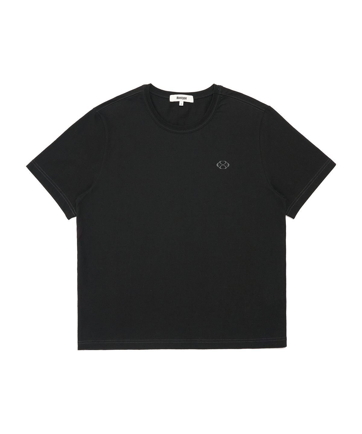 논타입(NONTYPE) FADE PRESENCE CROP TEE (BLACK)