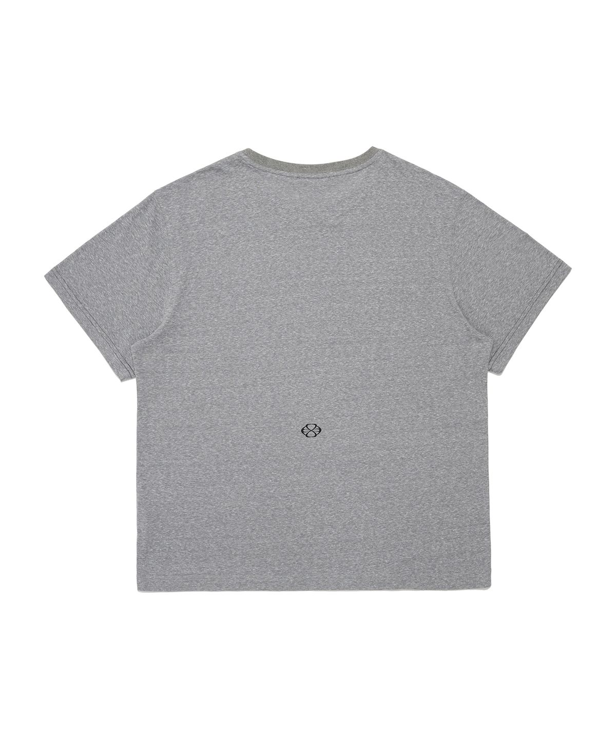 논타입(NONTYPE) CREDIT TEXT ROLL TEE (MELANGE GREY)