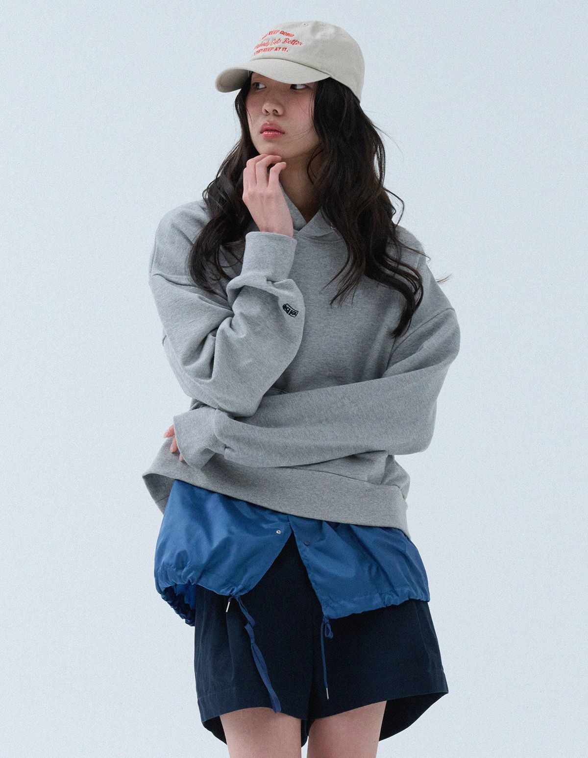 네일비(NEILBE) 임밸런스 스웻후디 lava gray