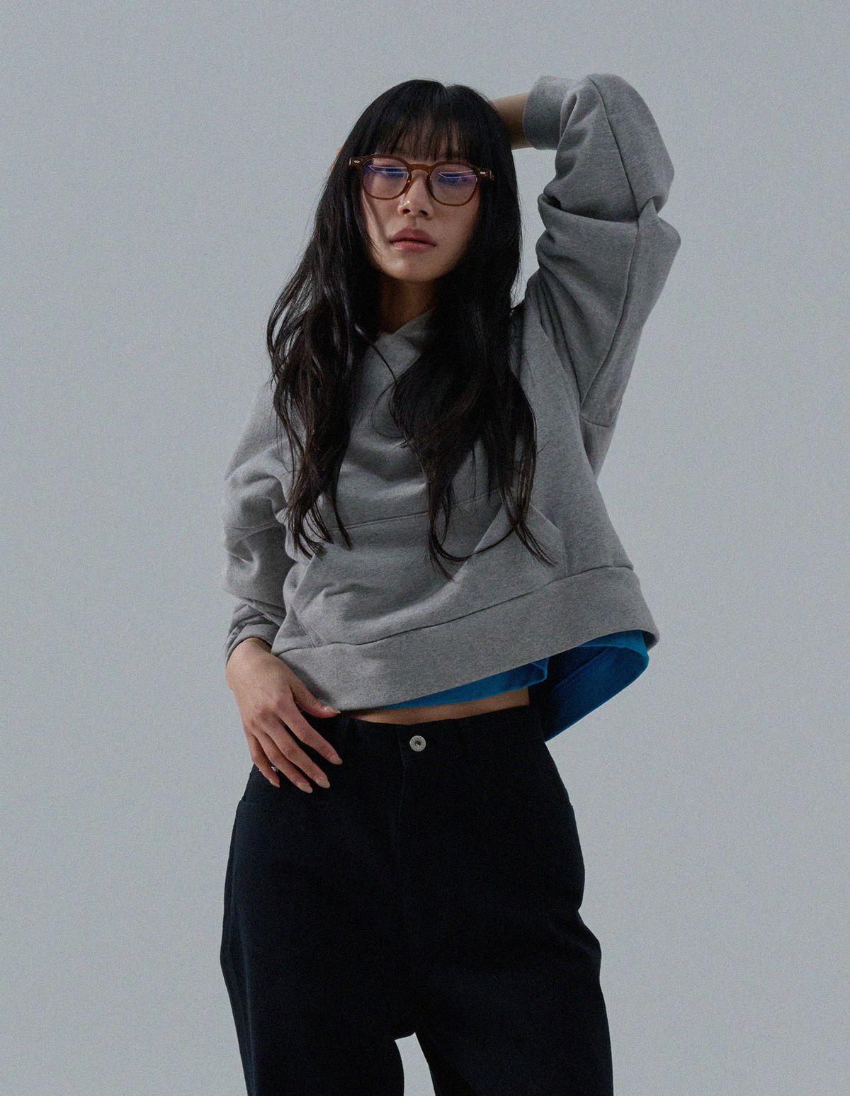네일비(NEILBE) 임밸런스 스웻후디 lava gray