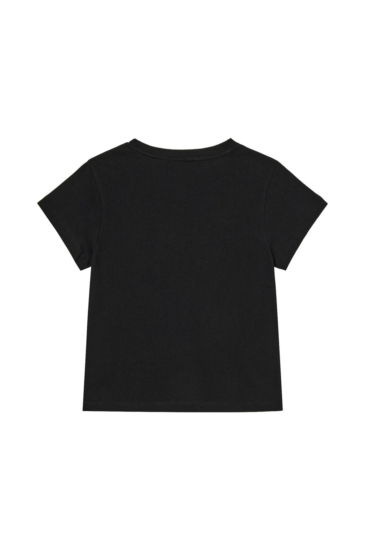 다이닛(DEINET) NEEDLE POINT T-SHIRT IN BLACK