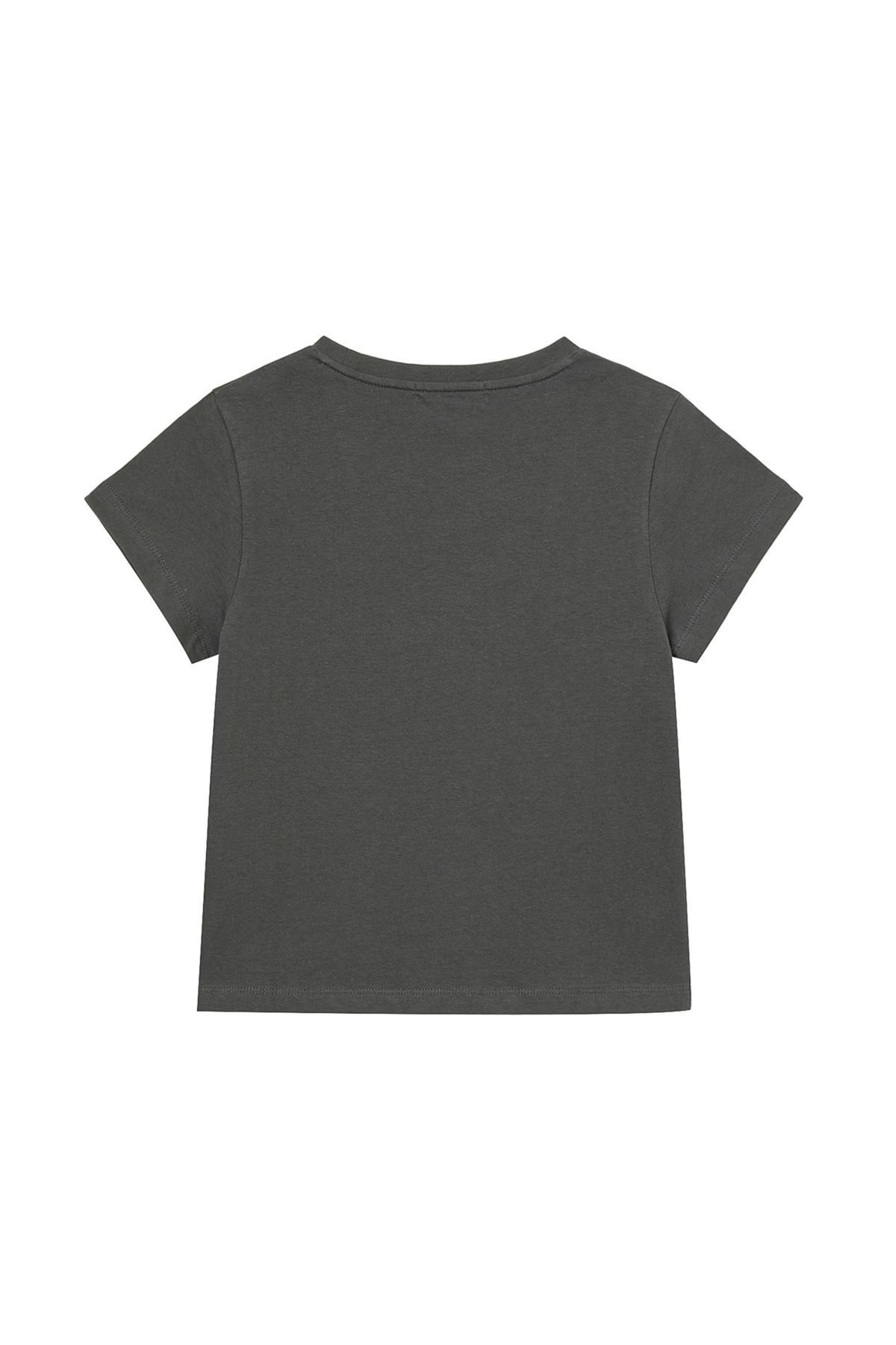 다이닛(DEINET) NEEDLE POINT T-SHIRT IN CHARCOAL