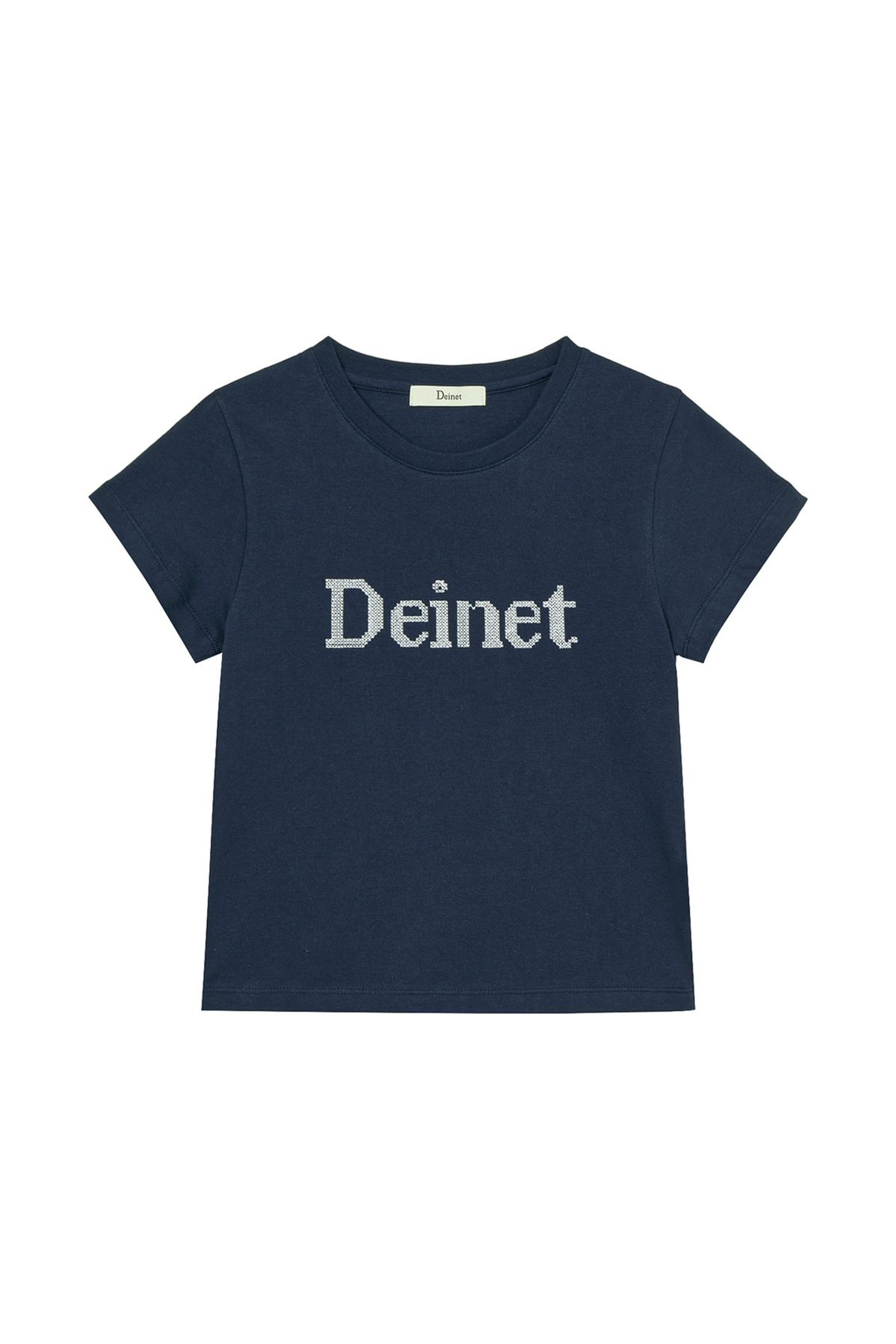 다이닛(DEINET) NEEDLE POINT T-SHIRT IN NAVY