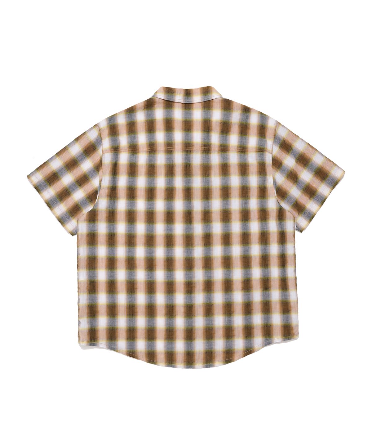 논타입(NONTYPE) OMBRE CHECK S/S SHIRTS (BEIGE)