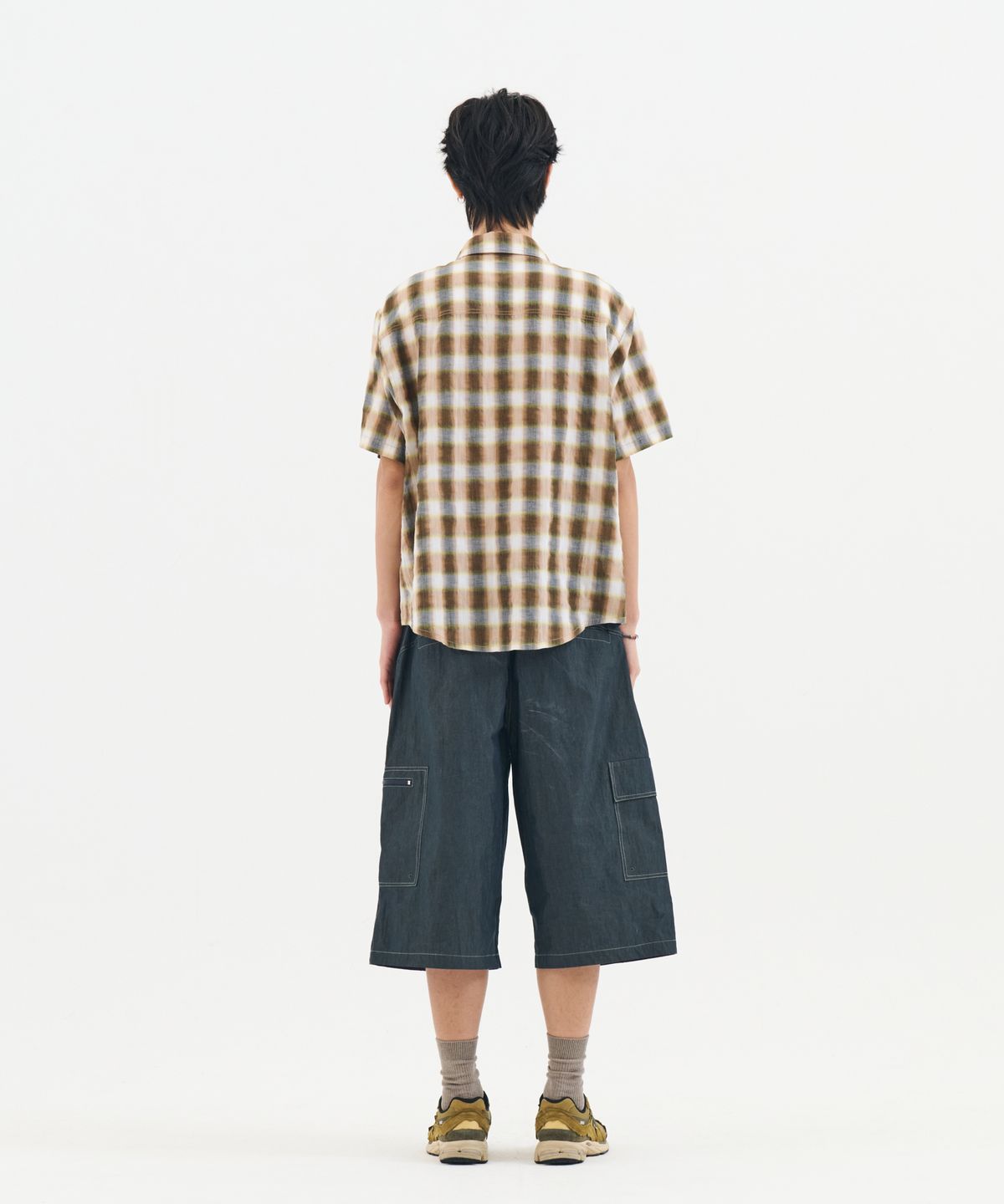 논타입(NONTYPE) OMBRE CHECK S/S SHIRTS (BEIGE)
