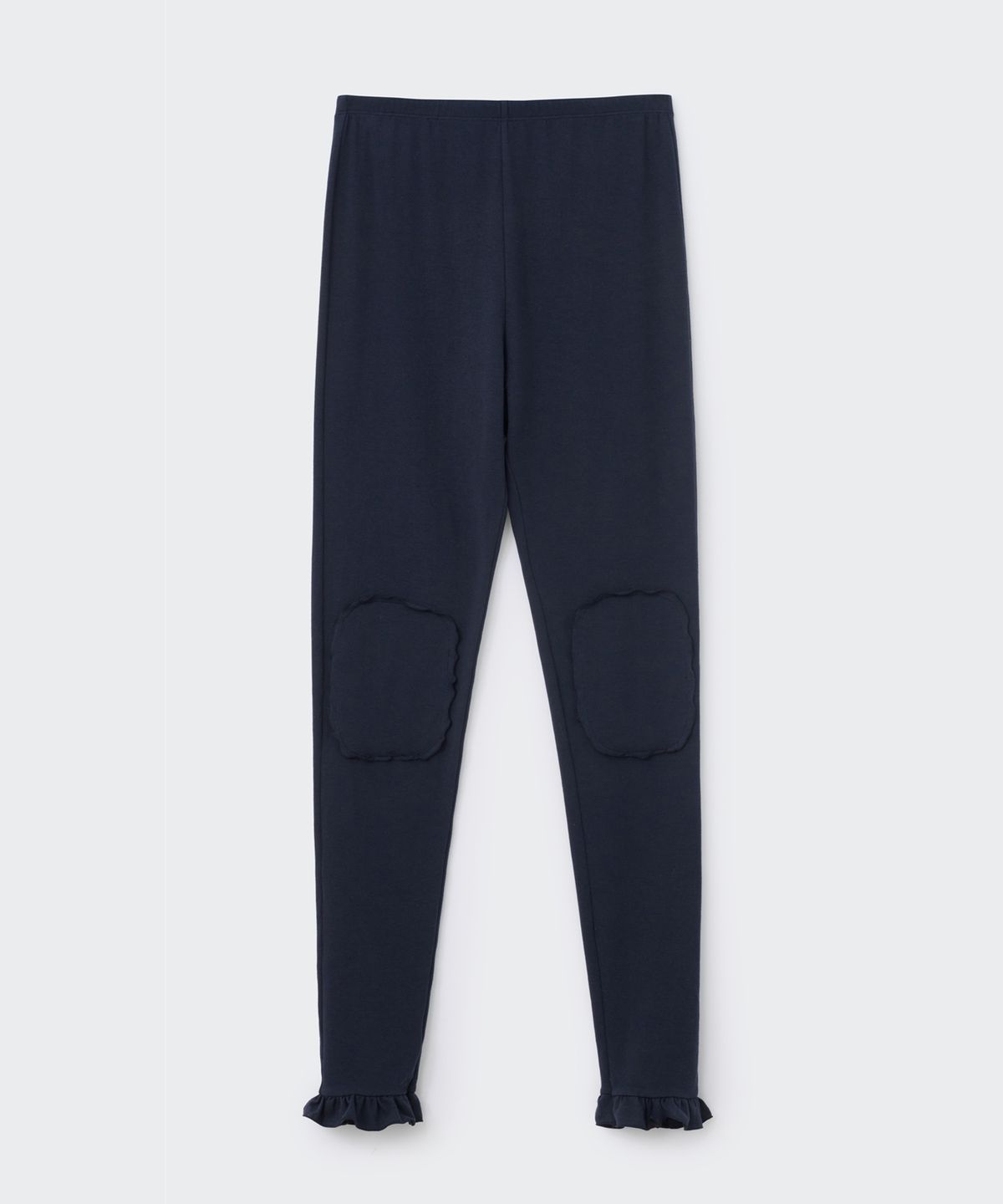 코스모스(COSMOSS) PATCHED RUFFLE TRIM LEGGINGS (NAVY)