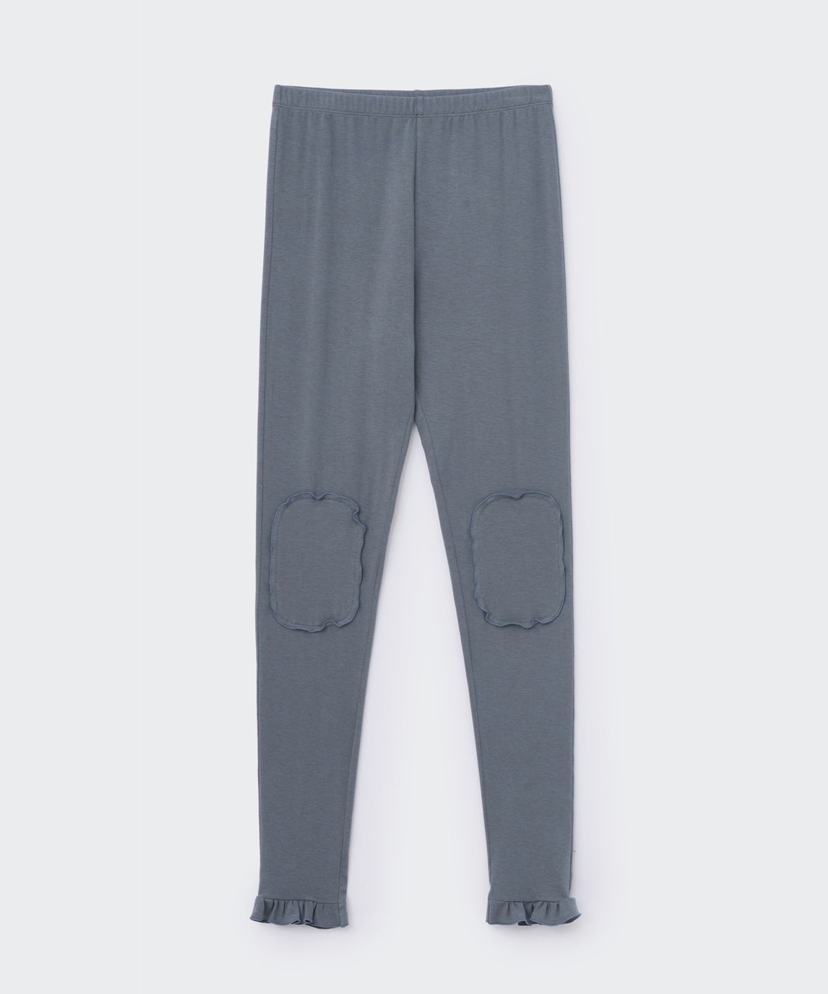코스모스(COSMOSS) PATCHED RUFFLE TRIM LEGGINGS (GREY)