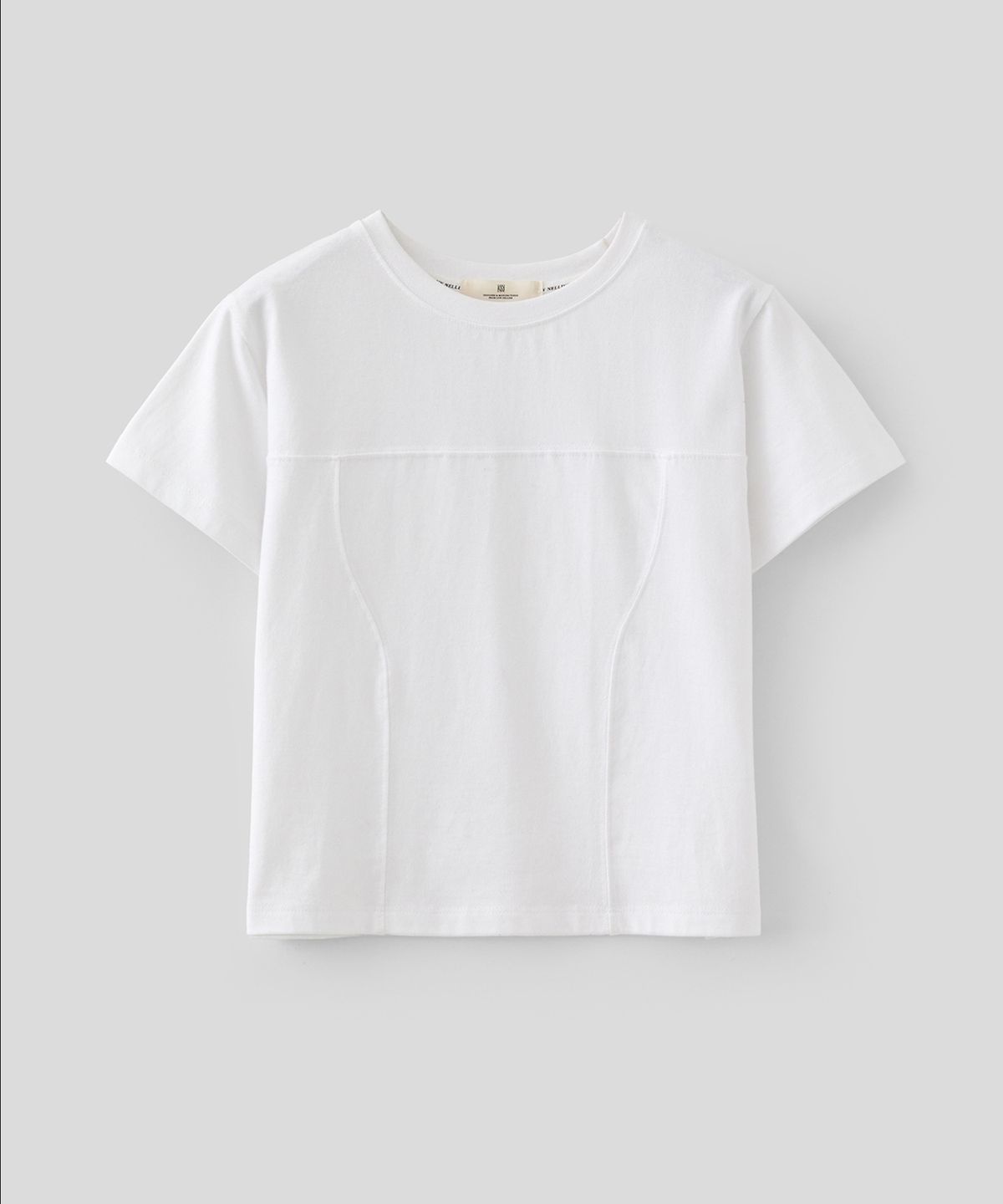 로우넬라인(LOW NELLINE) LOW INCISION COTTON T-SHIRT_WHITE