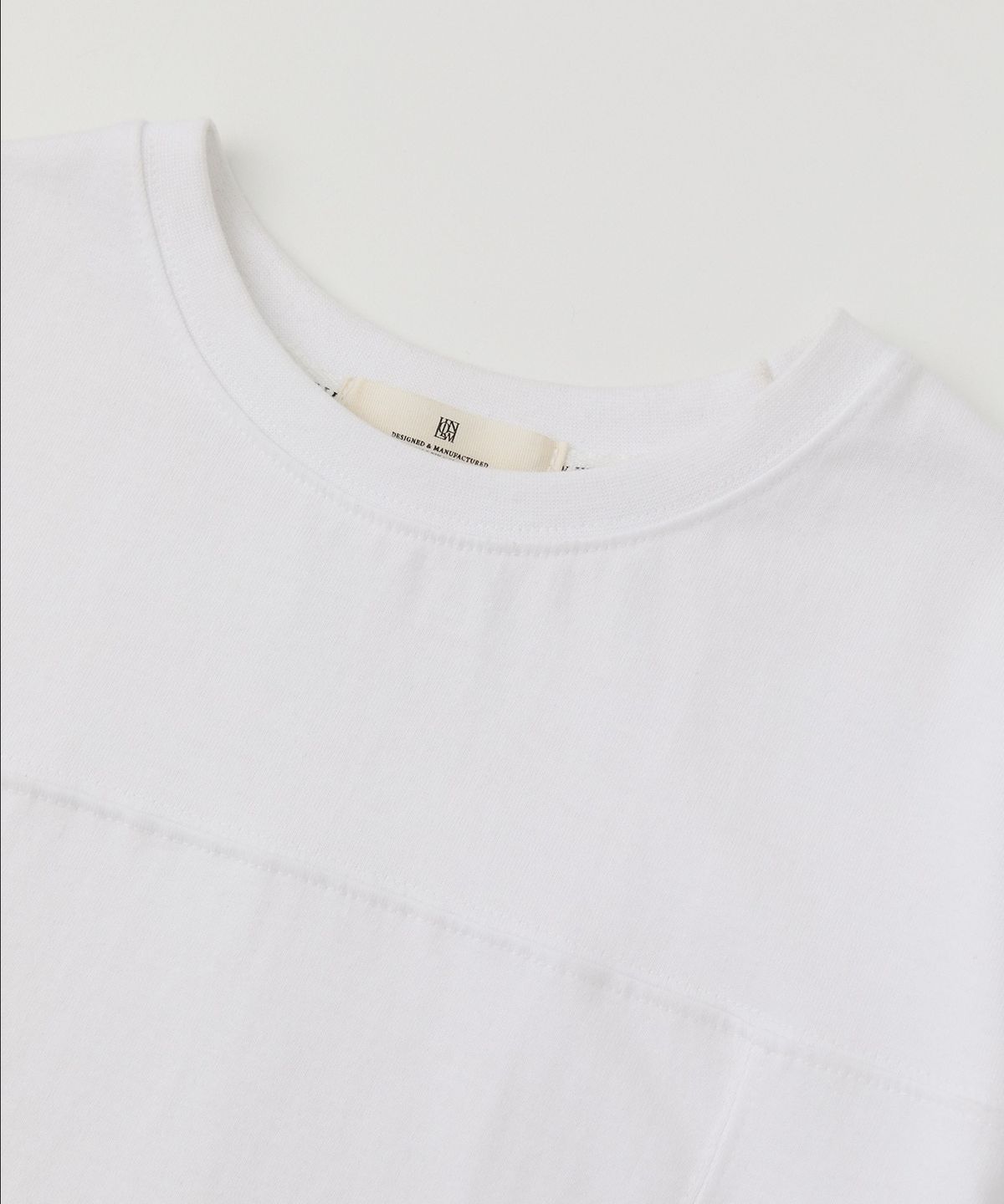 로우넬라인(LOW NELLINE) LOW INCISION COTTON T-SHIRT_WHITE