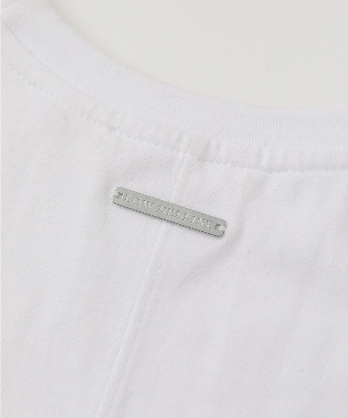 로우넬라인(LOW NELLINE) LOW INCISION COTTON T-SHIRT_WHITE