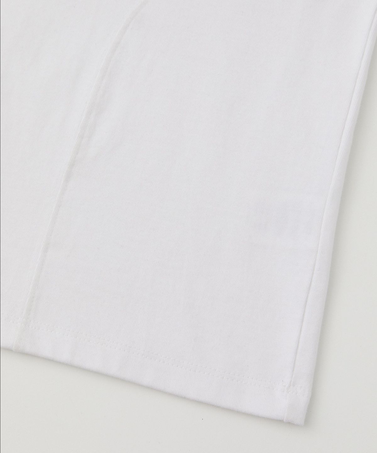 로우넬라인(LOW NELLINE) LOW INCISION COTTON T-SHIRT_WHITE