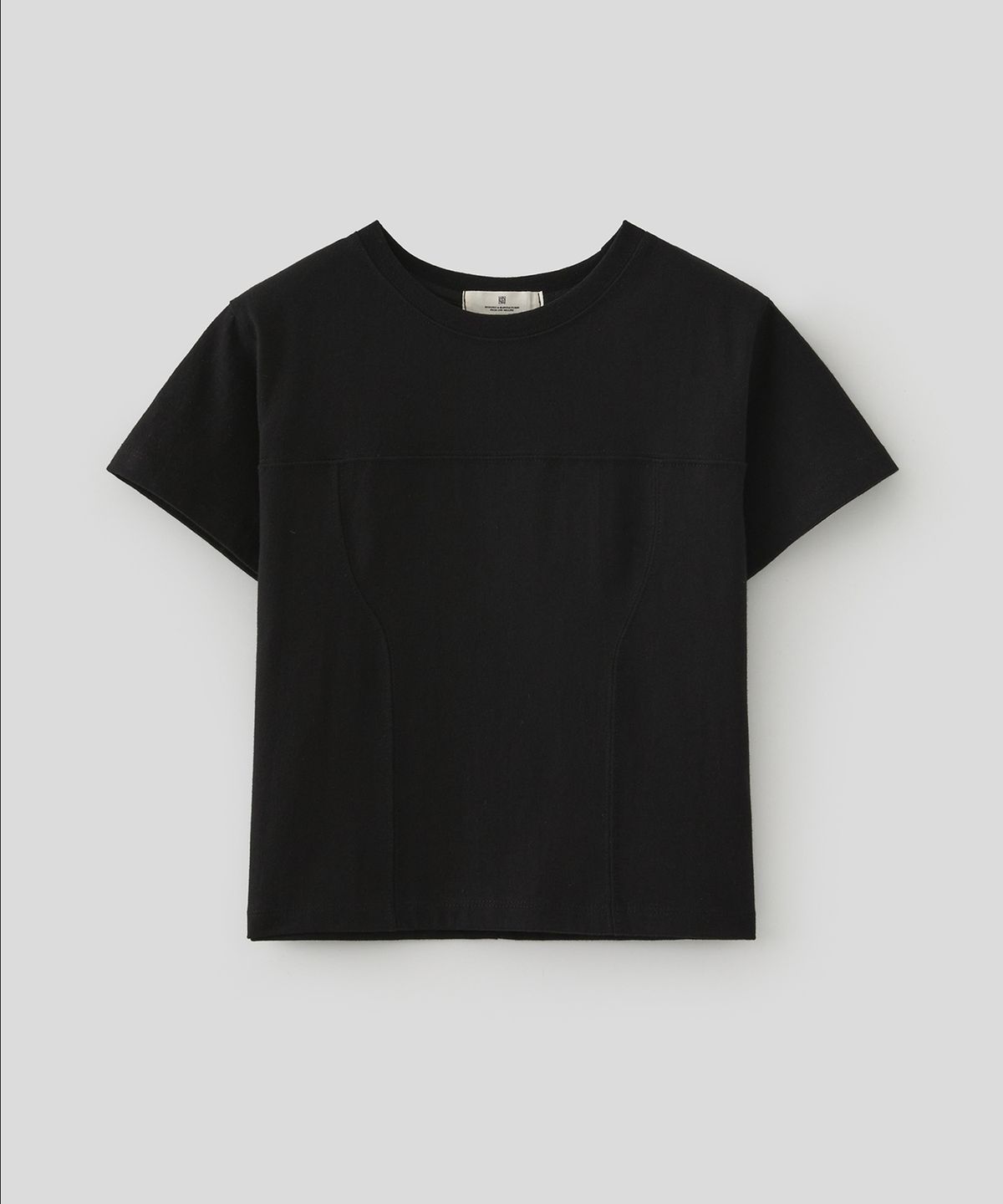 로우넬라인(LOW NELLINE) LOW INCISION COTTON T-SHIRT_BLACK
