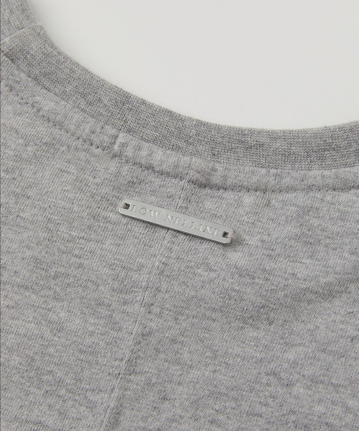 로우넬라인(LOW NELLINE) LOW INCISION COTTON T-SHIRT_GRAY