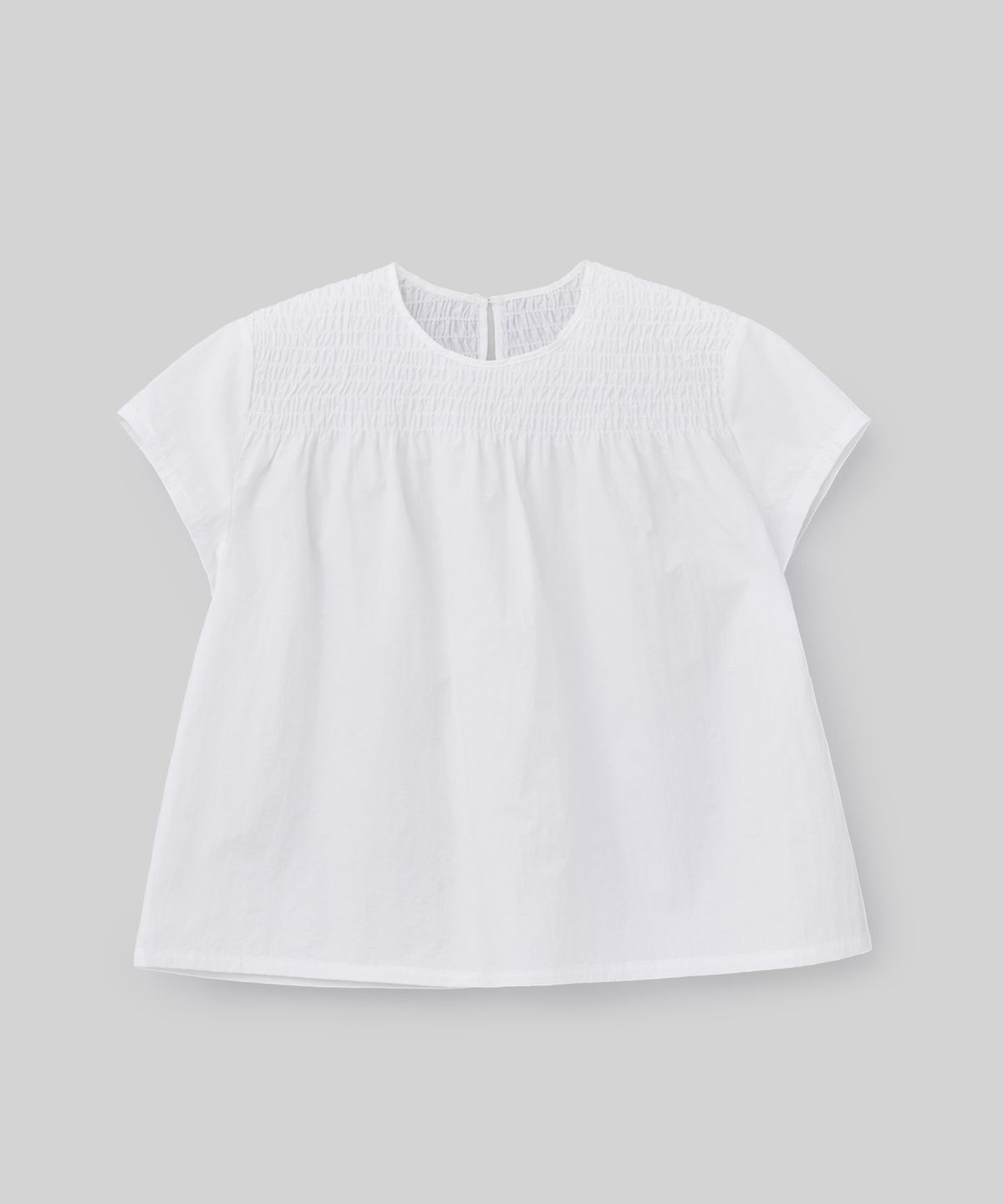 코스모스(COSMOSS) SMOCKED YOKE BLOUSE (WHITE)