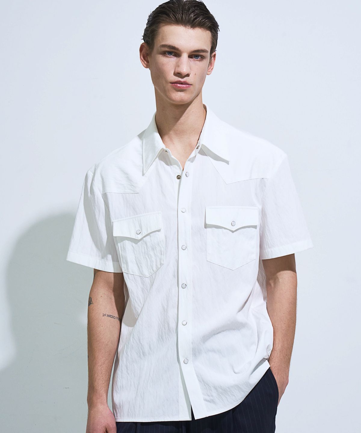 페크(PEQ) CLASSIC WESTERN SHIRT (WHITE)