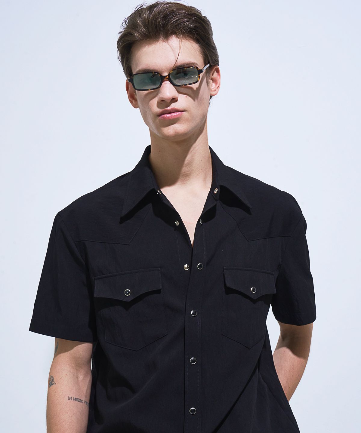 페크(PEQ) CLASSIC WESTERN SHIRT (BLACK)