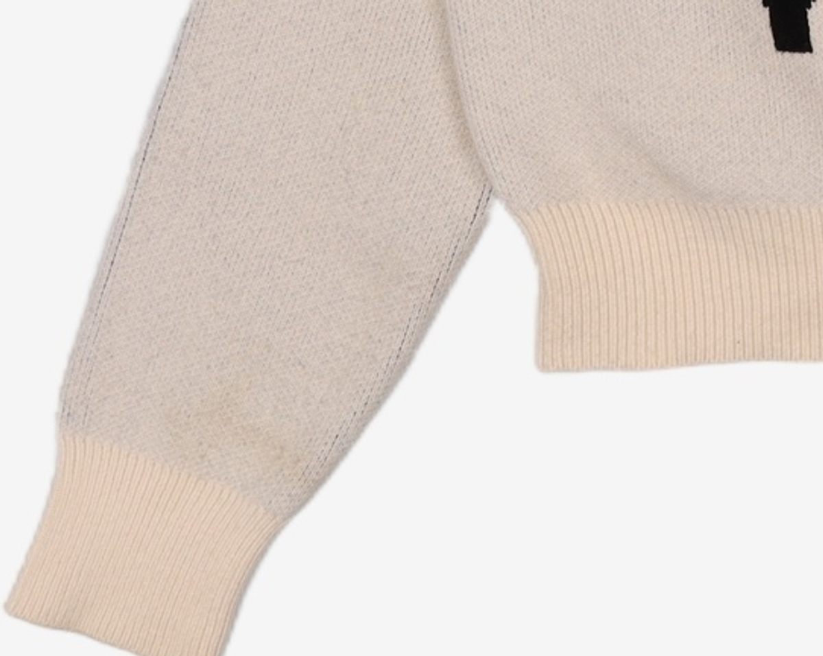 유희(YOUHEE) YOUHEE LETTERING PULLOVER KNIT IVORY FREE