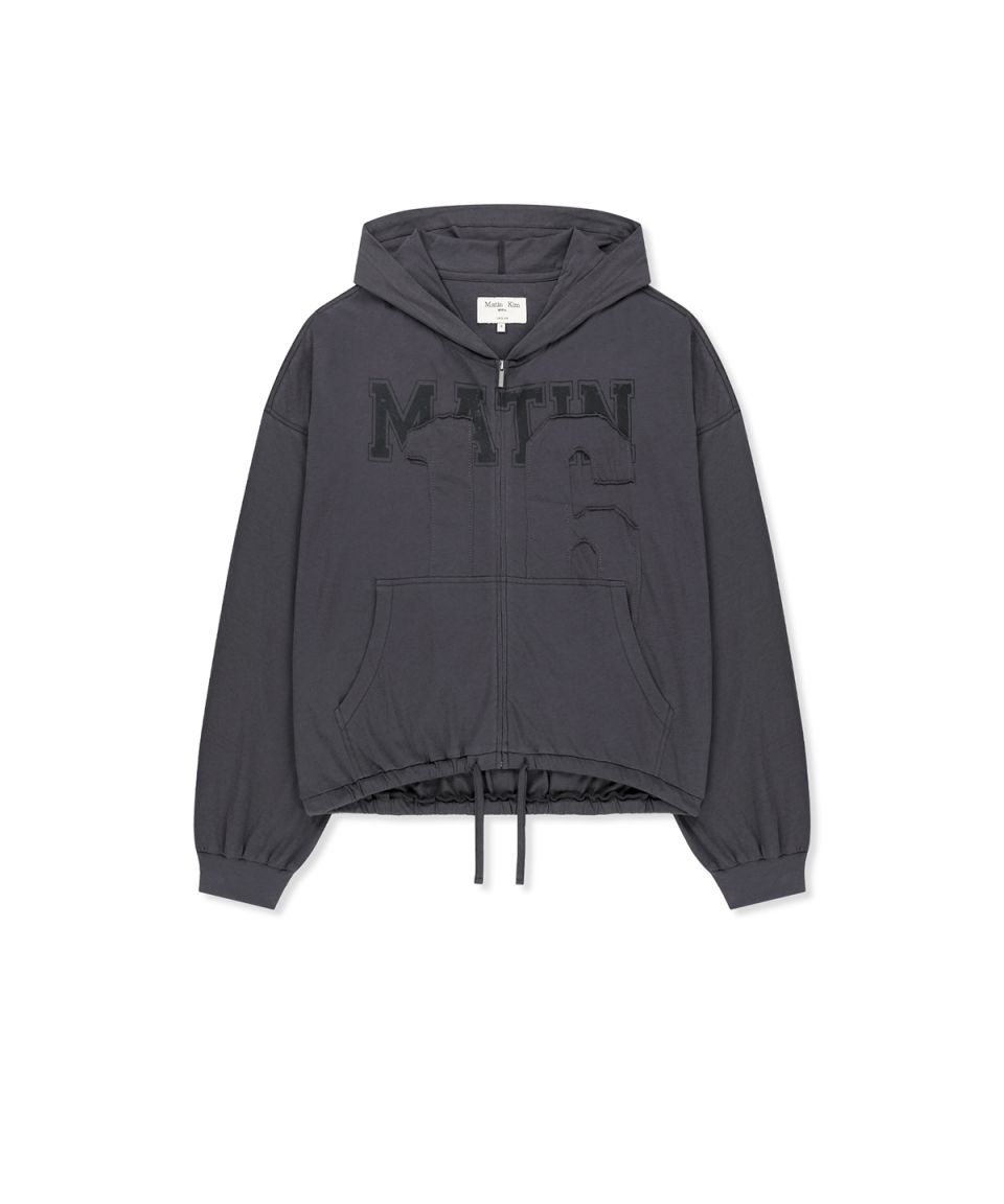 Matin Kim ジャケット MUSINSA公式 | MATIN KIM MATIN 16 APPLIQUE LOGO HOODY ZIP UP IN