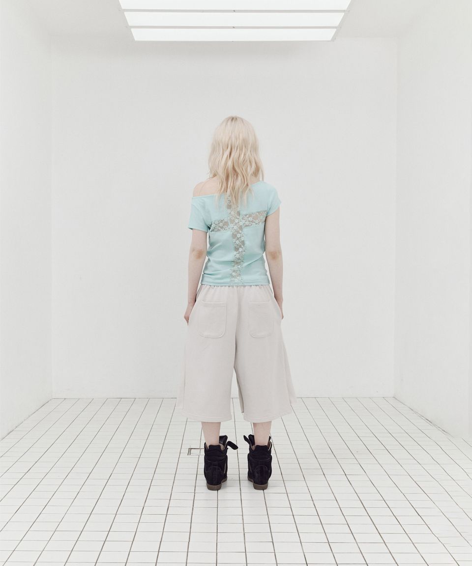 MUSINSA公式 | SETUPEXE LACE CROSS T-SHIRT / MINT