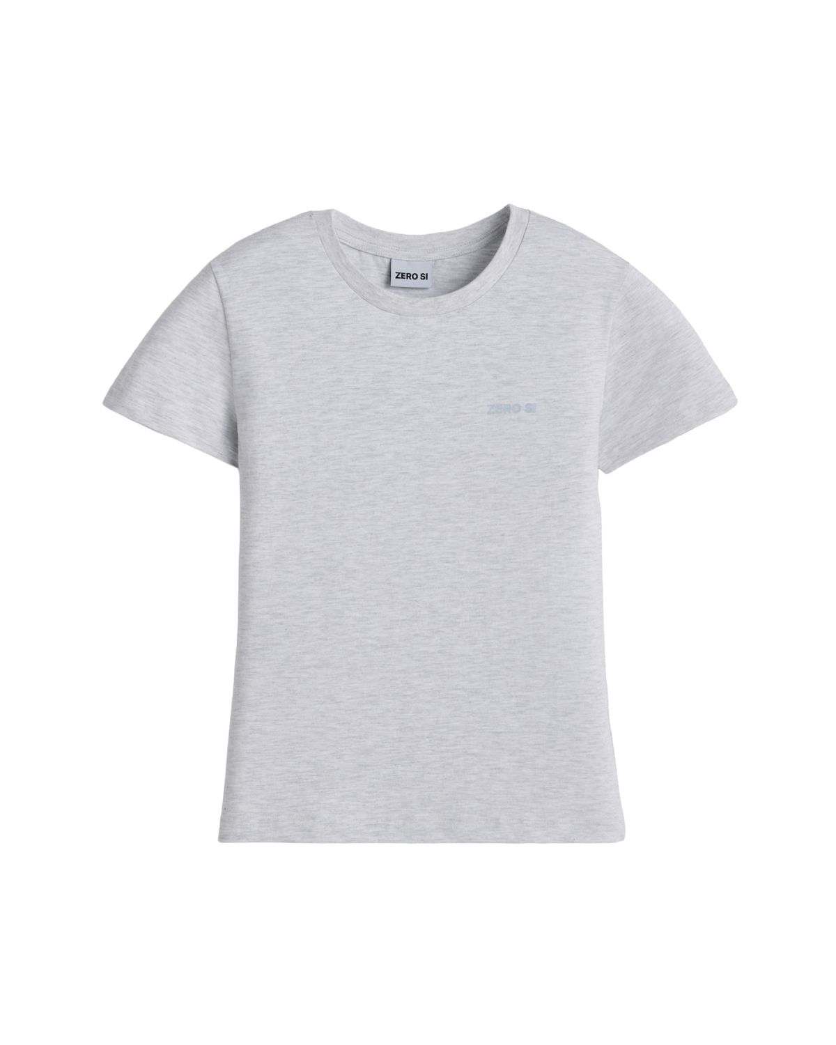 제로시(ZEROSI) (W) ZRS Spray Logo Tee (WHITE MELANGE)