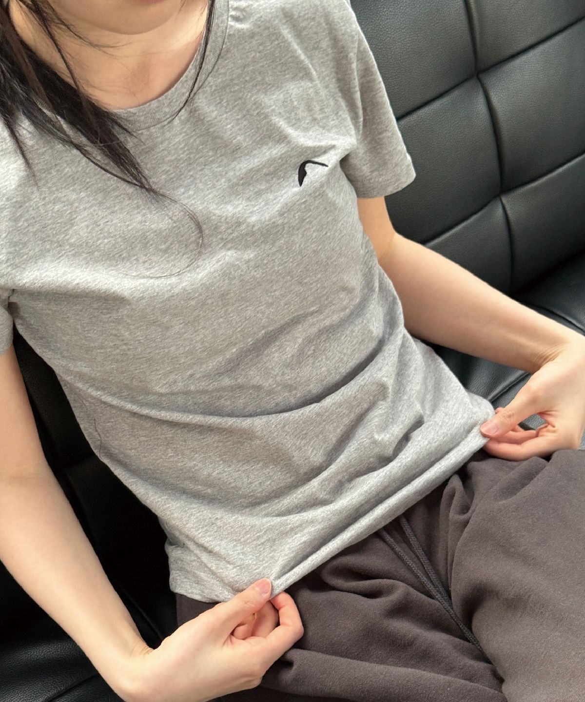 제로시(ZEROSI) (W) ZRS Waffle Logo Tee (GRAY)