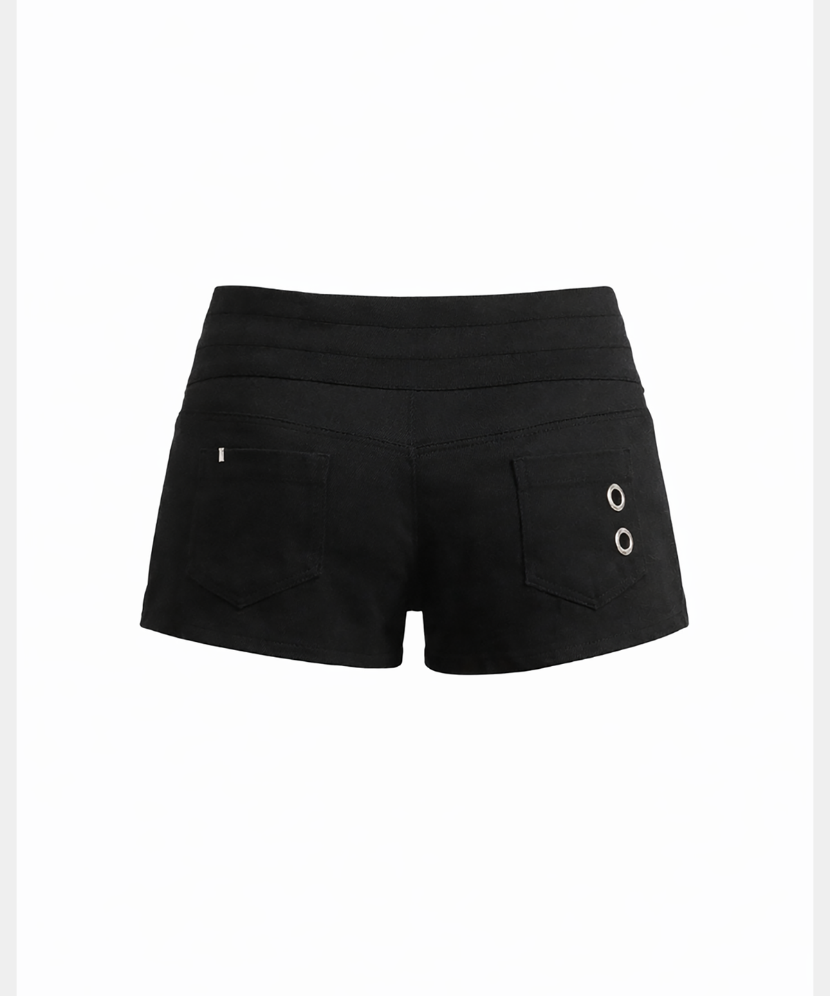 쇠아(SØAR) Clip zip placket short pants (BLACK)