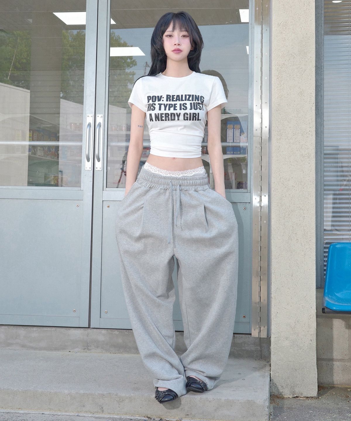 킴스 프레시 코튼 마켓(KIMS FRESH COTTON MARKET) [김샤브칼 X KIMS] Voix Single Pleat Ballon Pants Grey
