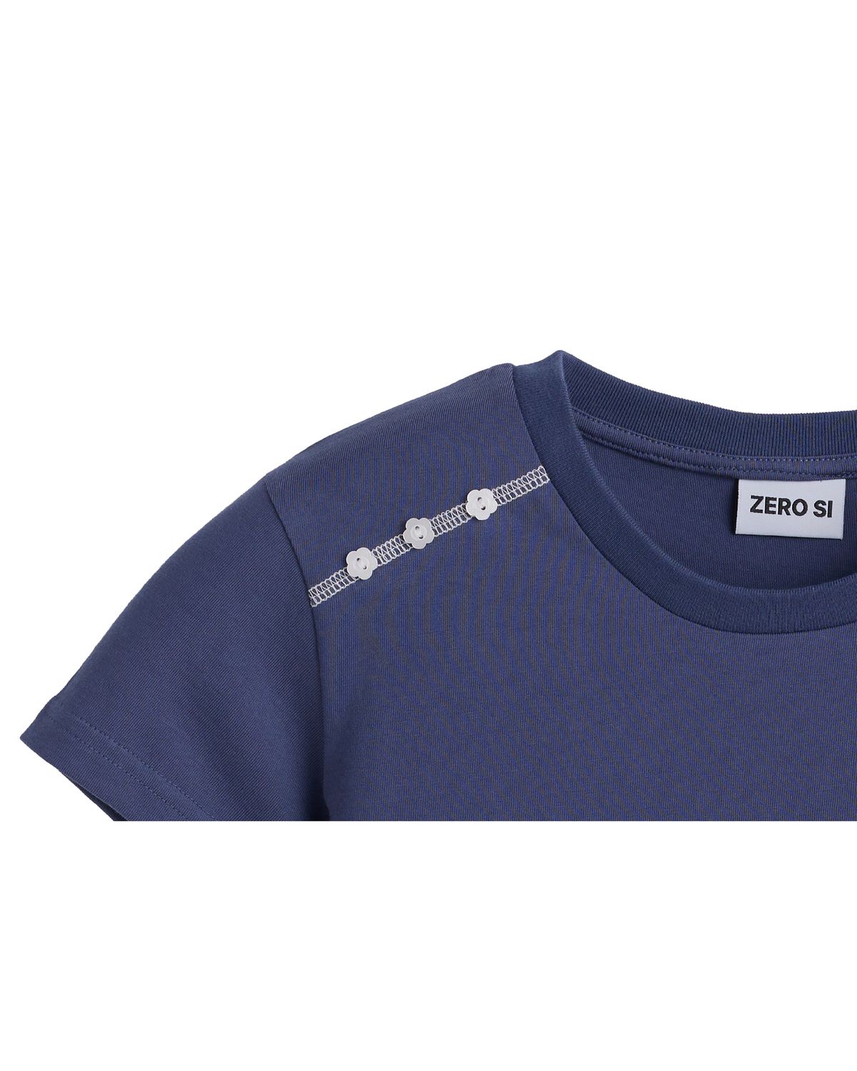 제로시(ZEROSI) (W) ZRS Cloud Button Tee (COBALT BLUE)