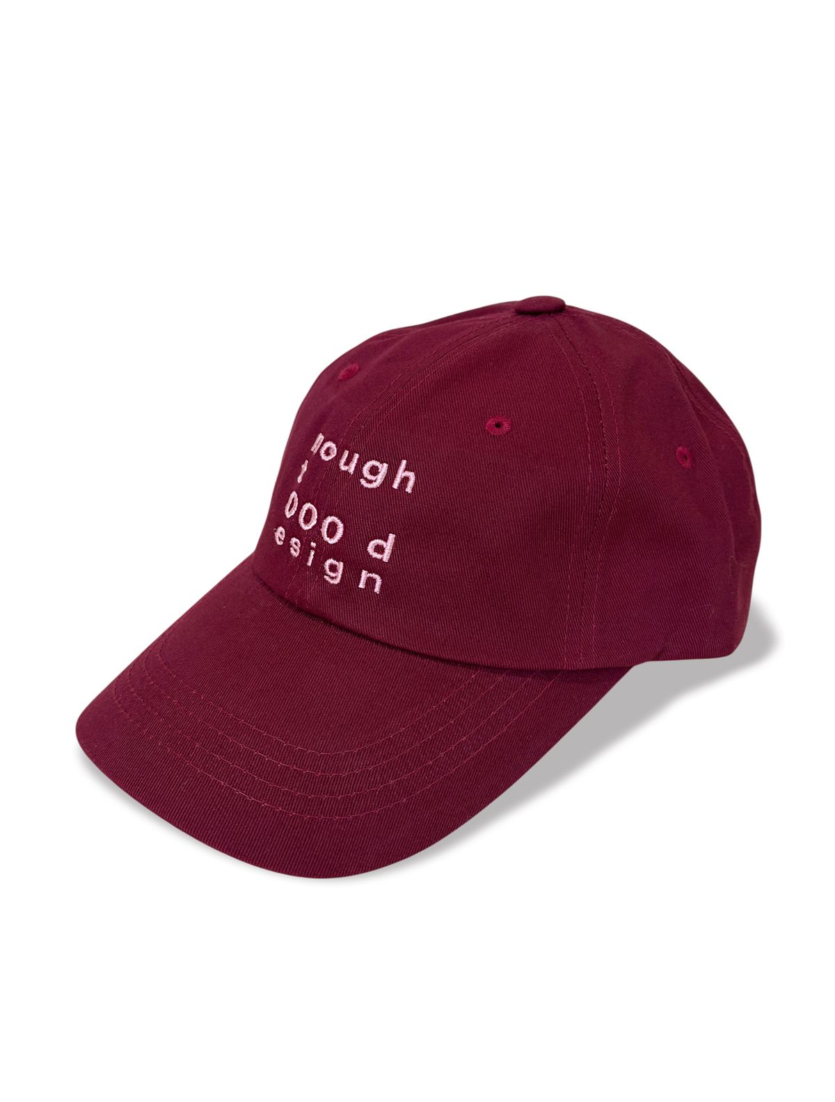 노우트(NOUGHT) 000디자인 로고 볼캡 / 버건디