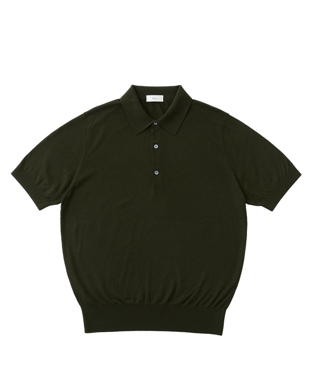 베르노(VERNO) 26SS Cashtouch short sleeve polo knit Khaki