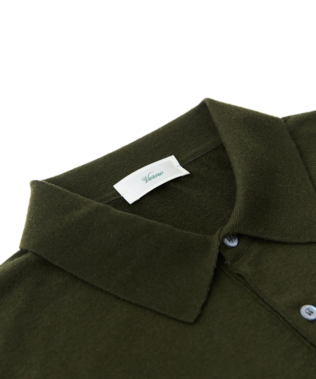 베르노(VERNO) 26SS Cashtouch short sleeve polo knit Khaki