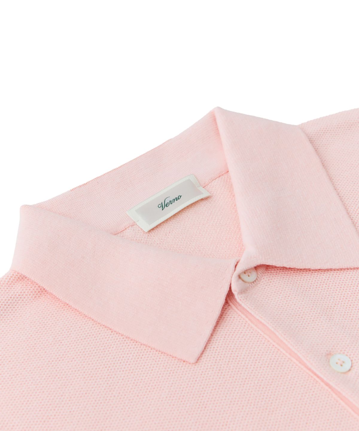 베르노(VERNO) 26ss Waffle polo knit Pink