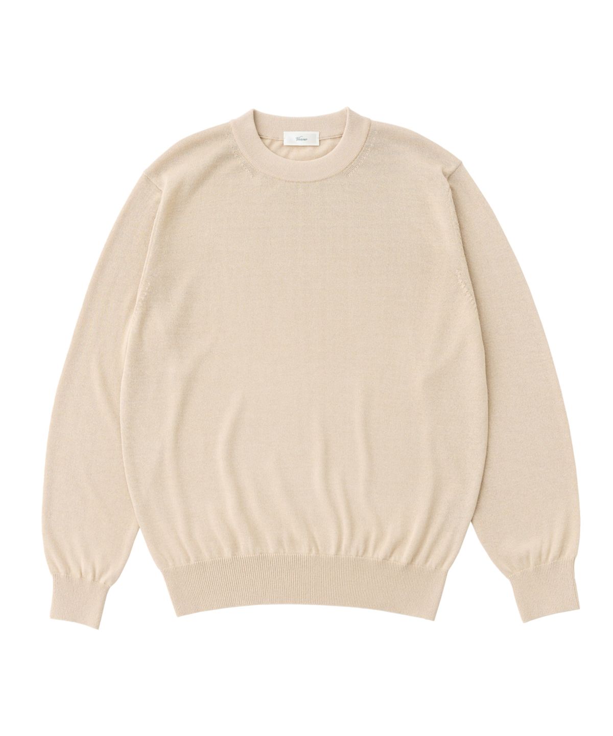 베르노(VERNO) 26SS LL Long sleeve round-neck knit Beige