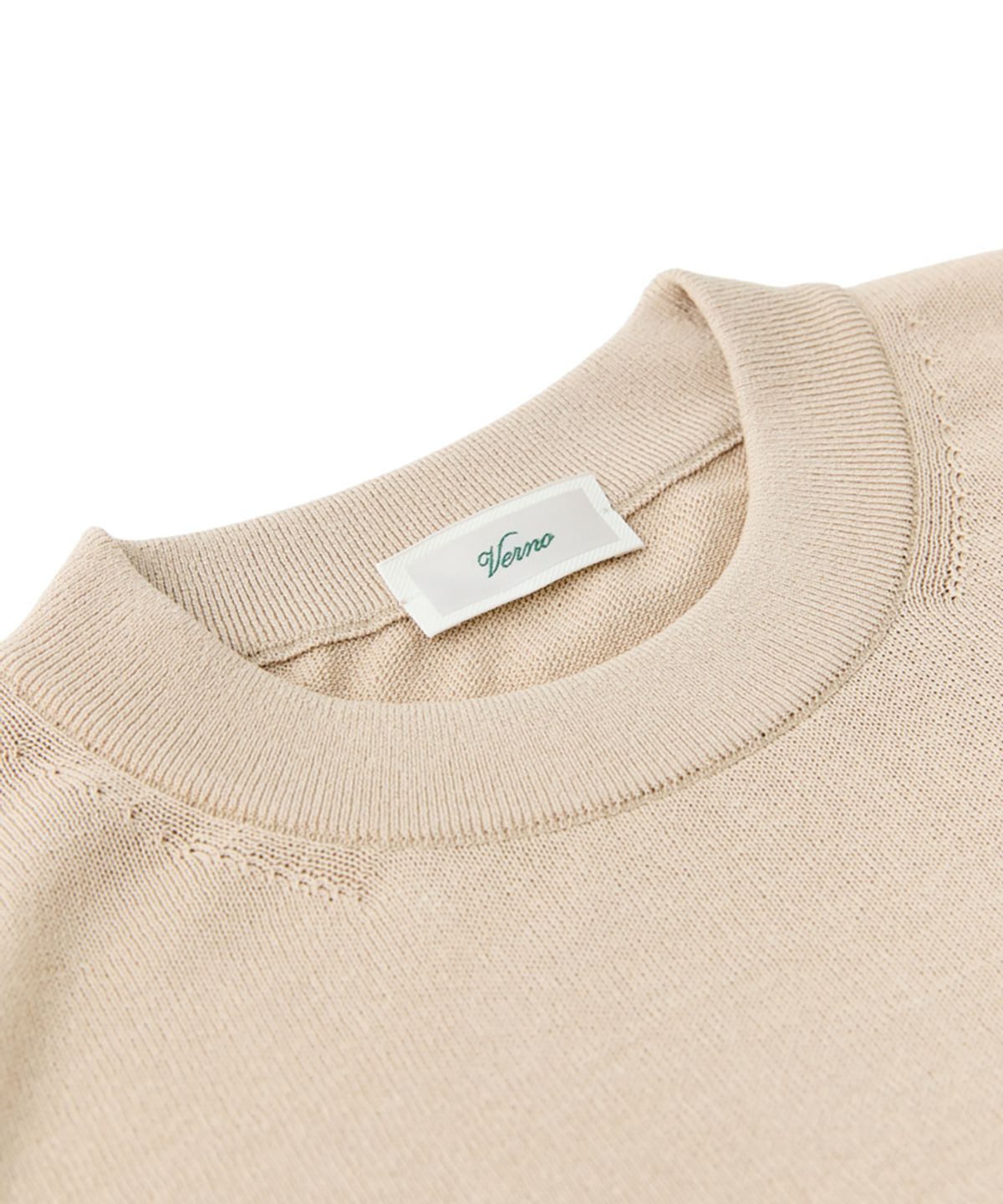 베르노(VERNO) 26SS LL Long sleeve round-neck knit Beige