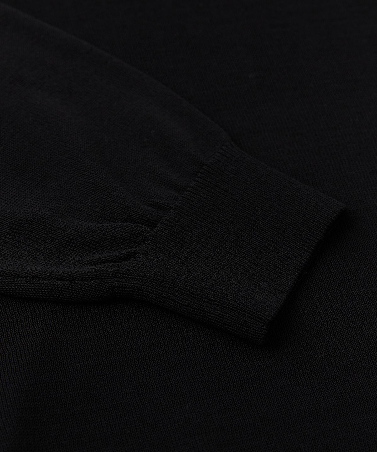 베르노(VERNO) 26SS LL Long sleeve round-neck knit Black
